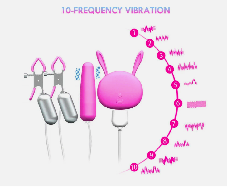 Trứng rung kẹp ti Mizzzee PUNCH DELIGHT kèm lưỡi liếm rung nhiều chế độ